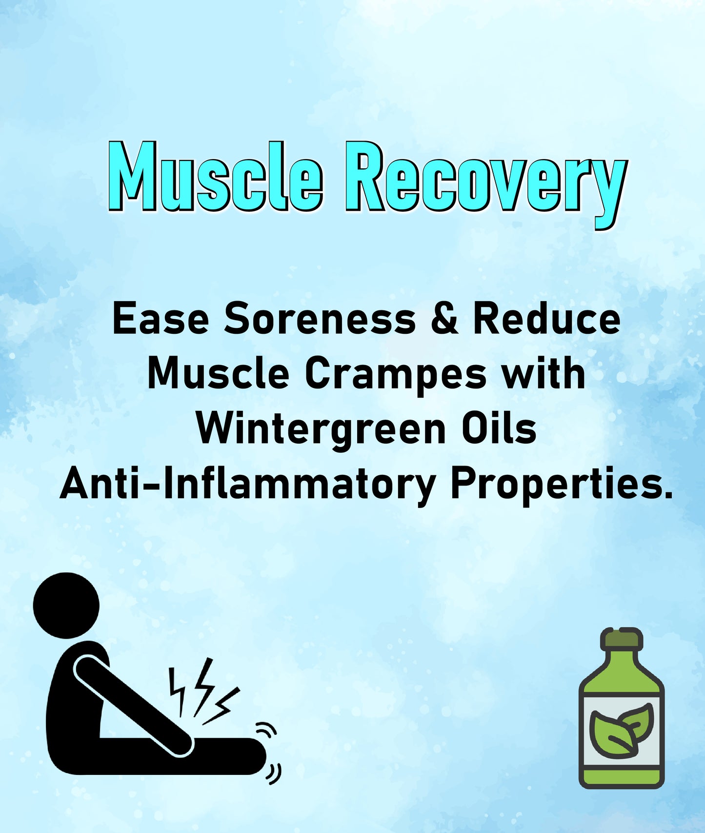 Epsom bath salts for muscle recovery with anti-inflammatory properties of wintergreen oil to ease soreness and reduce muscle cramps
